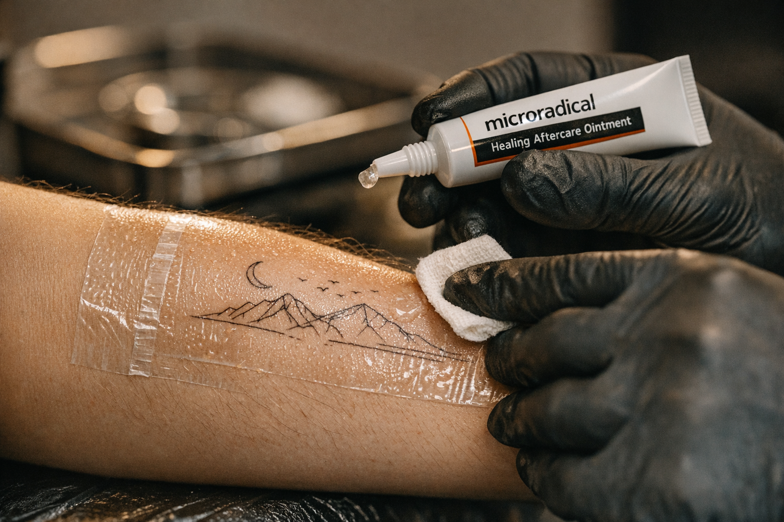 Fine line tattoo nazorg