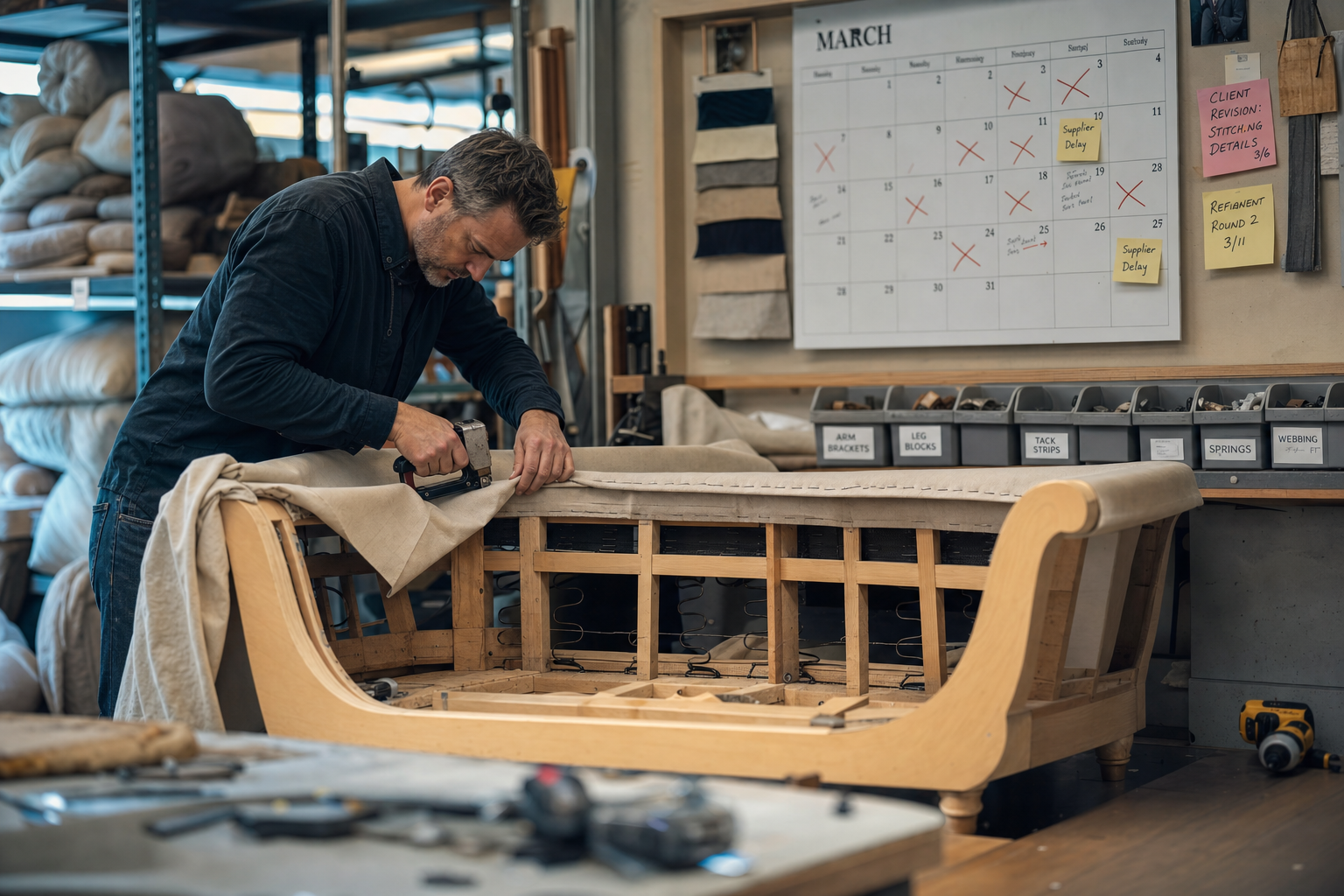 Productieproces maatwerk bank